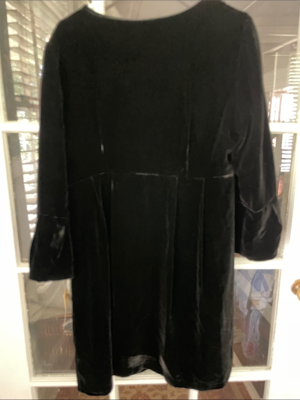 Vintage Lily Velvet Coat Jacket Women’s Large Black Silk/Rayon - Picture 10 of 10
